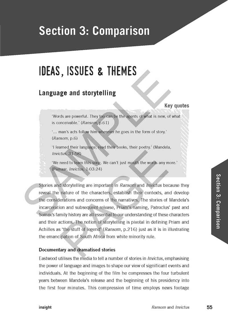 Ransom and the queen sample essay picture