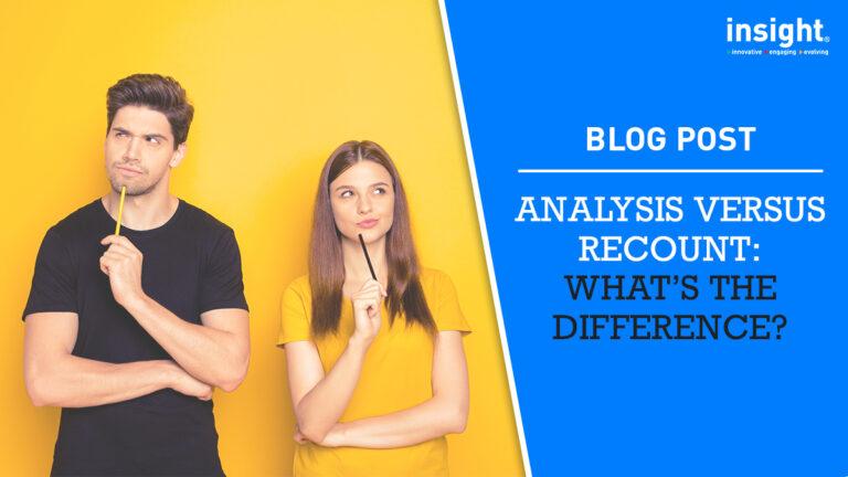 Analysis versus Recount: What's the difference?