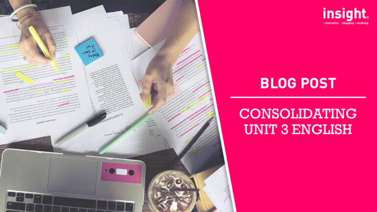 Blog post: Consolidating Unit 3 English