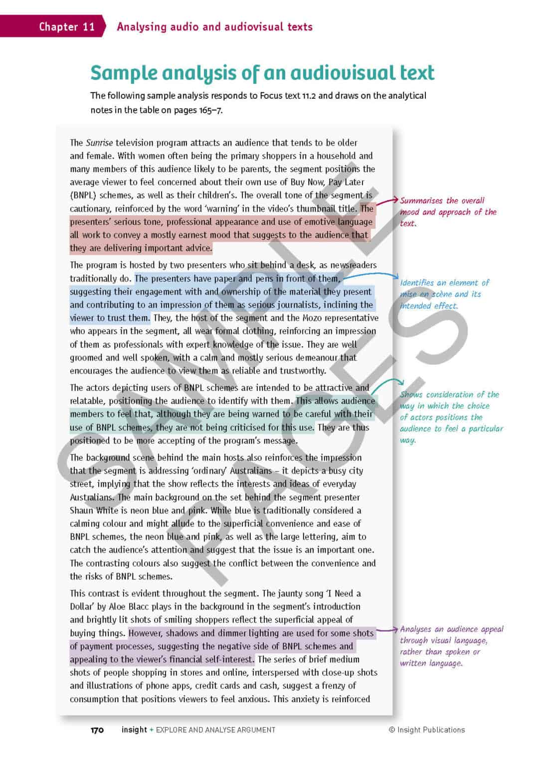 Explore and Analyse Argument 2023 Study Design Insight Publications