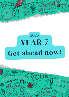 Tile image with text: 2026 Year 7. Get ahead now!