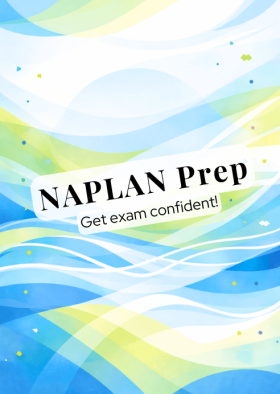 Tile image with text: NAPLAN Prep: Get exam confident!